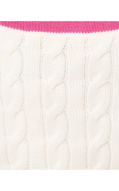 BROCKTON SWEATER, COCONUT X PINK ASTER TIPPING