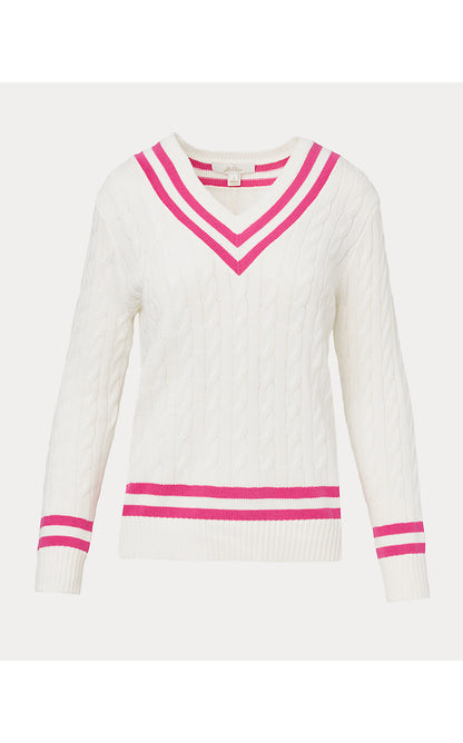 BROCKTON SWEATER, COCONUT X PINK ASTER TIPPING