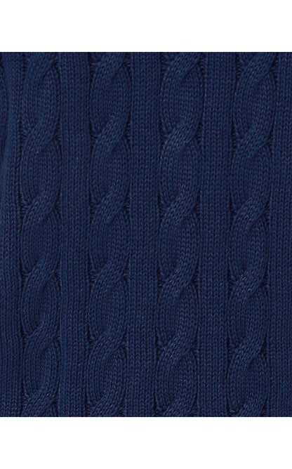 BROCKTON SWEATER, LOW TIDE NAVY X PASSION FRUIT PINK TIPPING