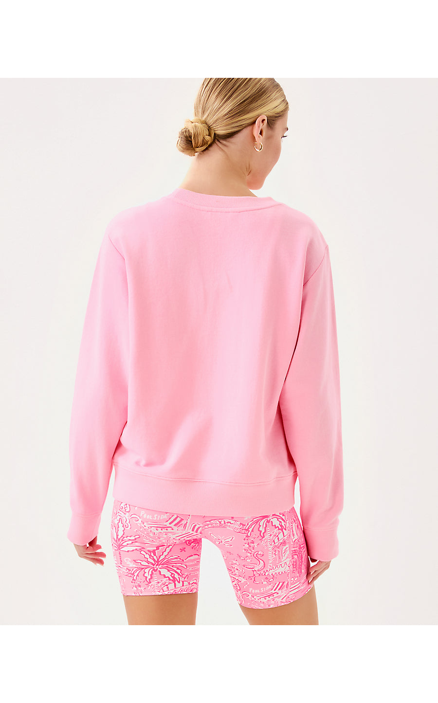 BALLAD LONG SLEEVE SWEATSHIRT, CONCH SHELL PINK PB PLAYGROUND PRINTED SWEATSHIRT