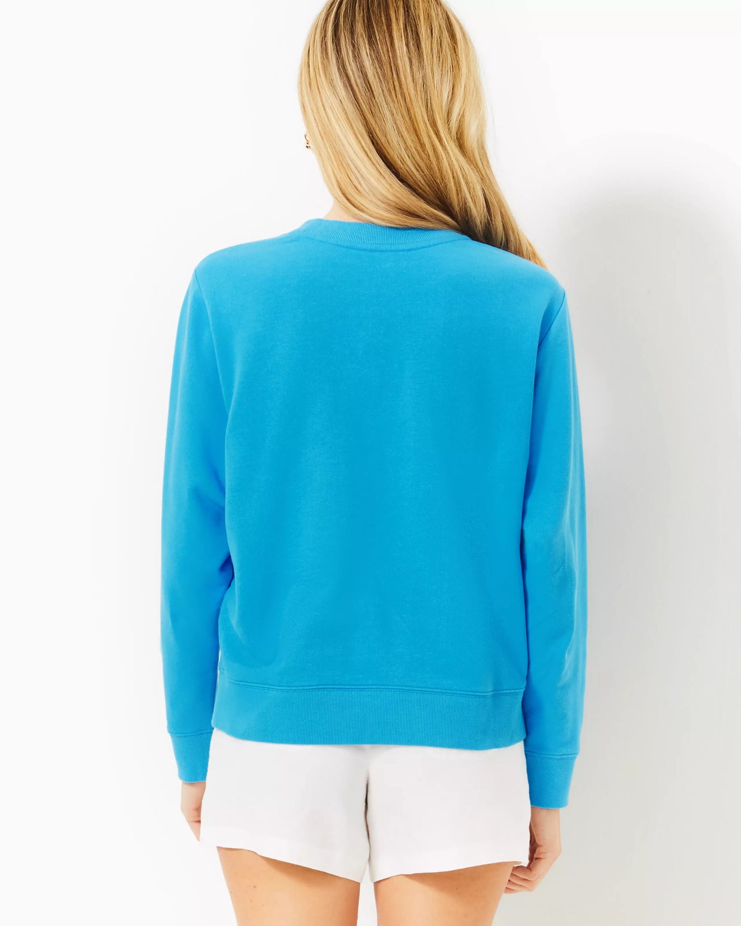 BALLAD LONG SLEEVE SWEATSHIRT, CRAB EMBELLISHMENT