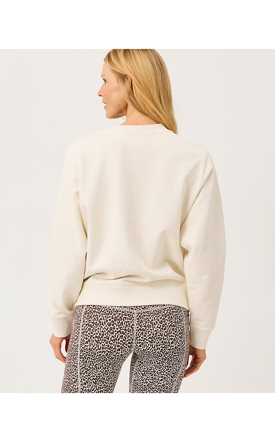 BALLAD LONG SLEEVE SWEATSHIRT, MULTI BAMBOO BLISS EMBELLISHMENT