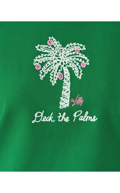 BALLAD LONG SLEEVE SWEATSHIRT, MULTI DECK THE PALMS EMBROIDERY
