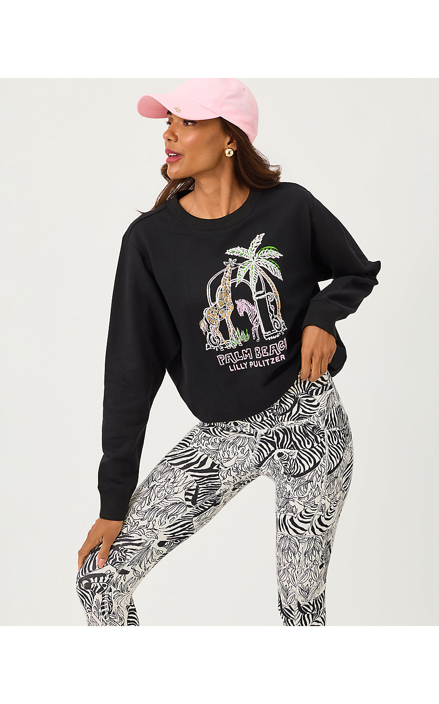 BALLAD LONG SLEEVE SWEATSHIRT, MULTI LILLYS ZOO EMBELLISHMENT