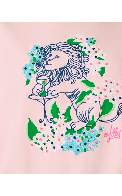 BALLAD LONG SLEEVE SWEATSHIRT, MULTI LYDIA LION EMBELLISHMENT
