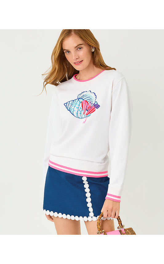 BALLAD LONG SLEEVE SWEATSHIRT, MULTI SOCIETY CRAB EMBROIDERY
