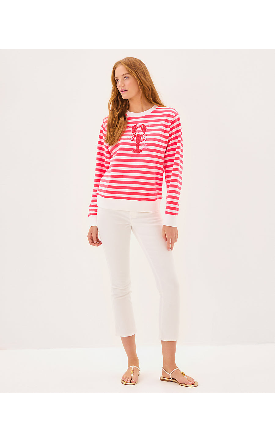 BALLAD LONG SLEEVE SWEATSHIRT, CANE CORAL SO CLAWSOME EMBROIDERED SWEATSHIRT