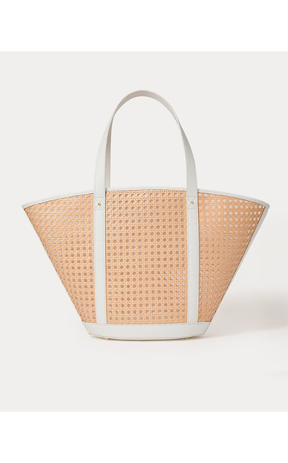 WINTOUR CANE TOTE, SAND BAR X RESORT WHITE
