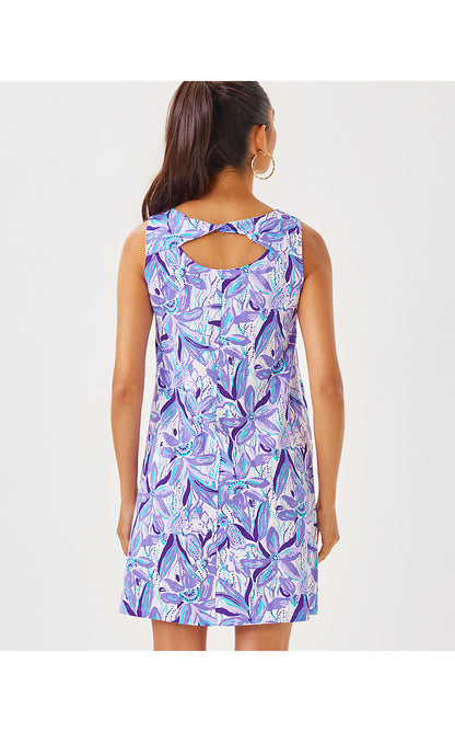 ELIZA DRESS, TROPICALIA PURPLE ELEPHANT IN THE BLOOM