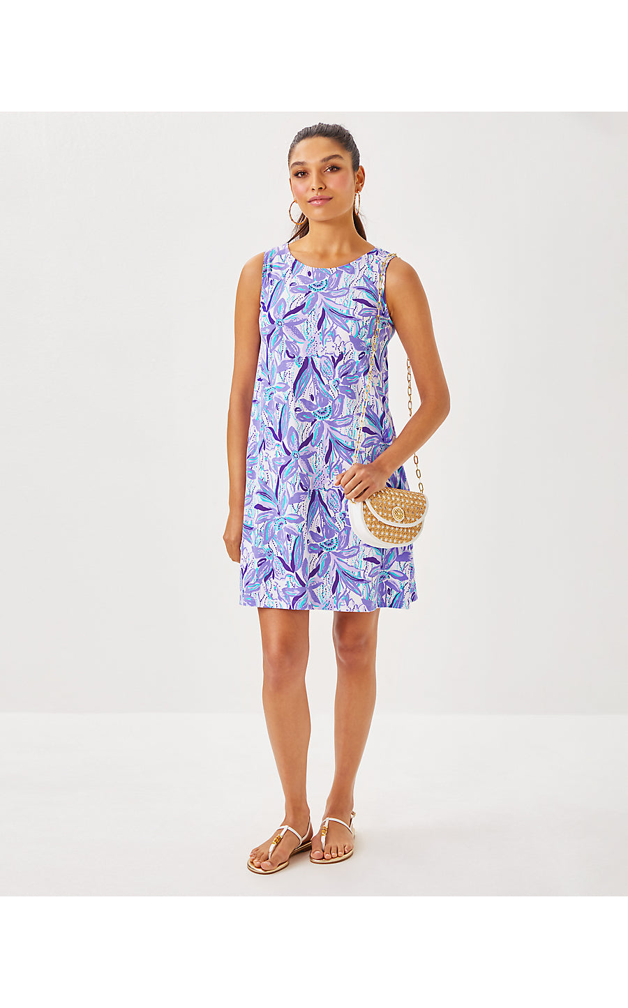 ELIZA DRESS, TROPICALIA PURPLE ELEPHANT IN THE BLOOM