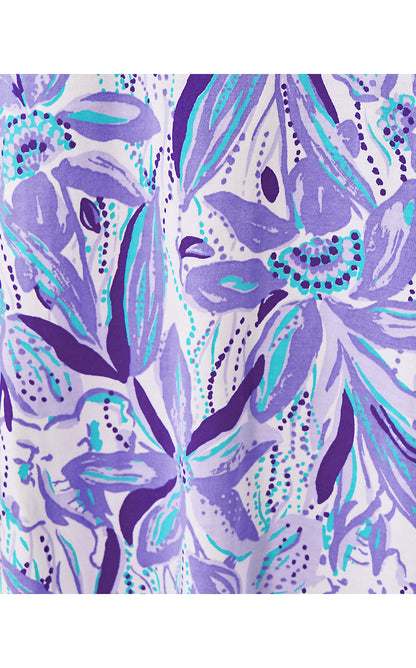 ELIZA DRESS, TROPICALIA PURPLE ELEPHANT IN THE BLOOM