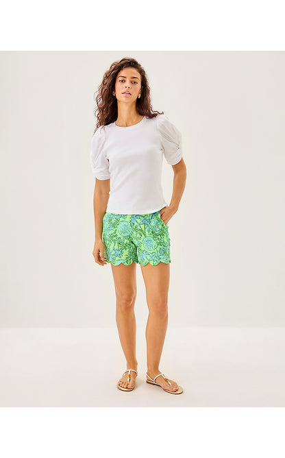 BUTTERCUP MID-RISE SHORT, COOL MINT CATCHIN RAYS