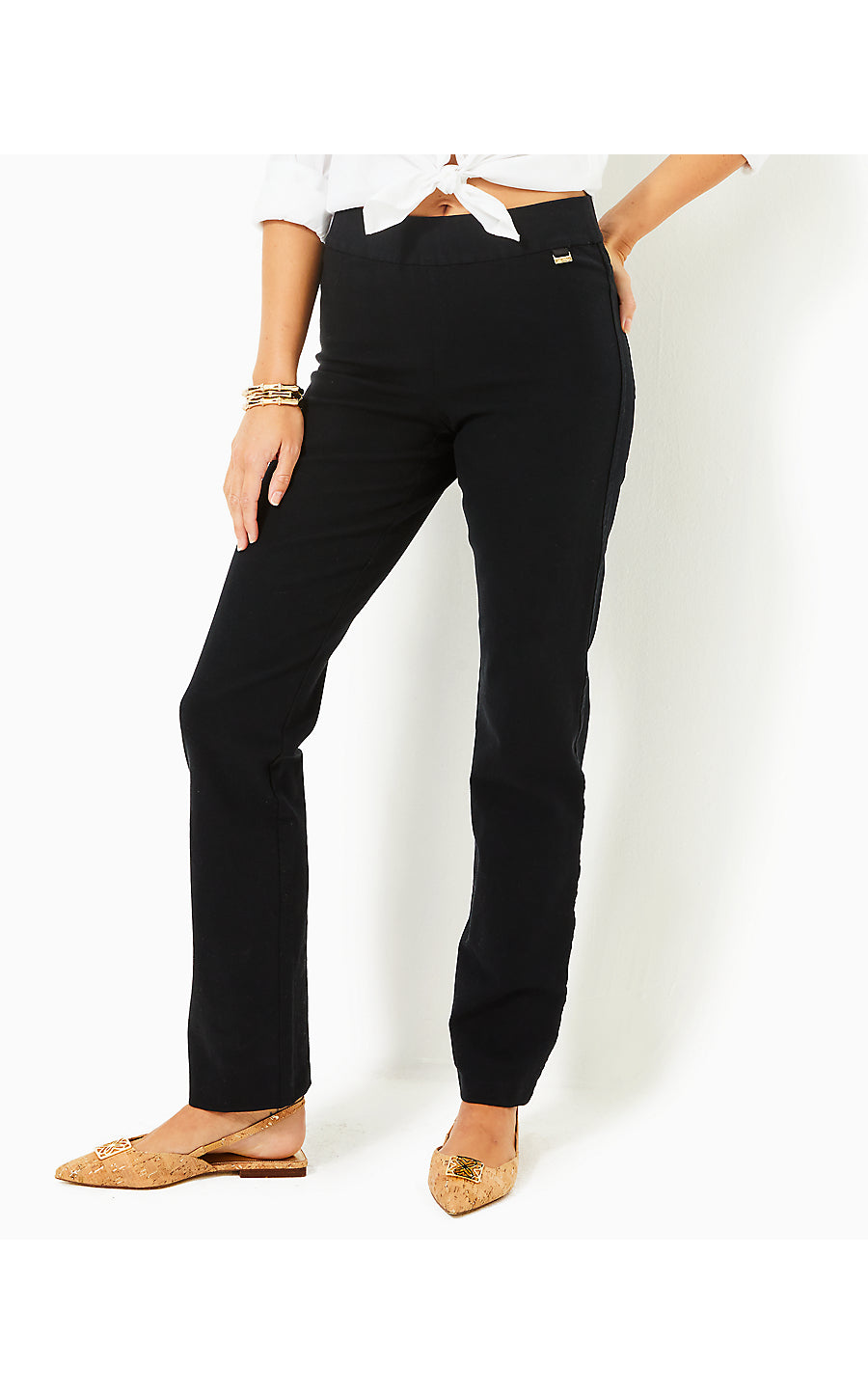 DECLYNN BI-STRETCH SLIM PANT, NOIR