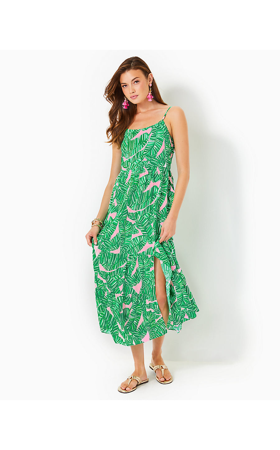 TERESA MAXI DRESS, CONCH SHELL PINK LETS GO BANANAS