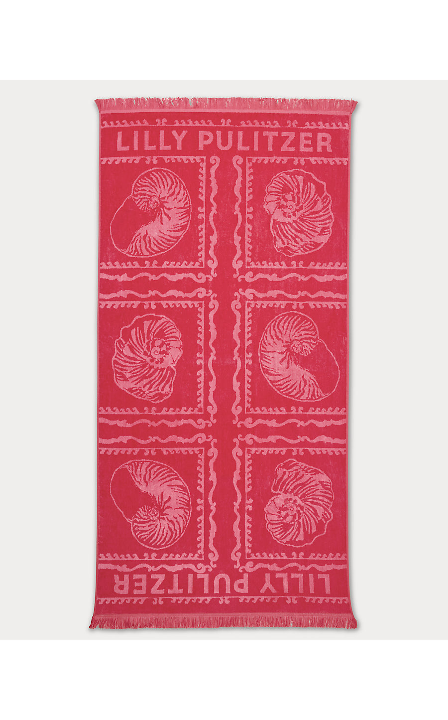 GWP JACQUARD BEACH TOWEL, PARADISE PUNCH SHELL SHINE ENGINEERED GWP JACQUARD TOWEL