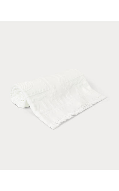 GWP JACQUARD BEACH TOWEL, RESORT WHITE SHELL SHINE ENGINEERED GWP JACQUARD TOWEL