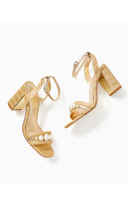 MAY SANDAL, GOLD METALLIC