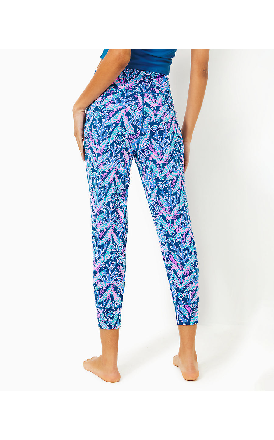 ISLAND HIGH RISE CROP JOGGERS, BARTON BLUE STAR GAZING