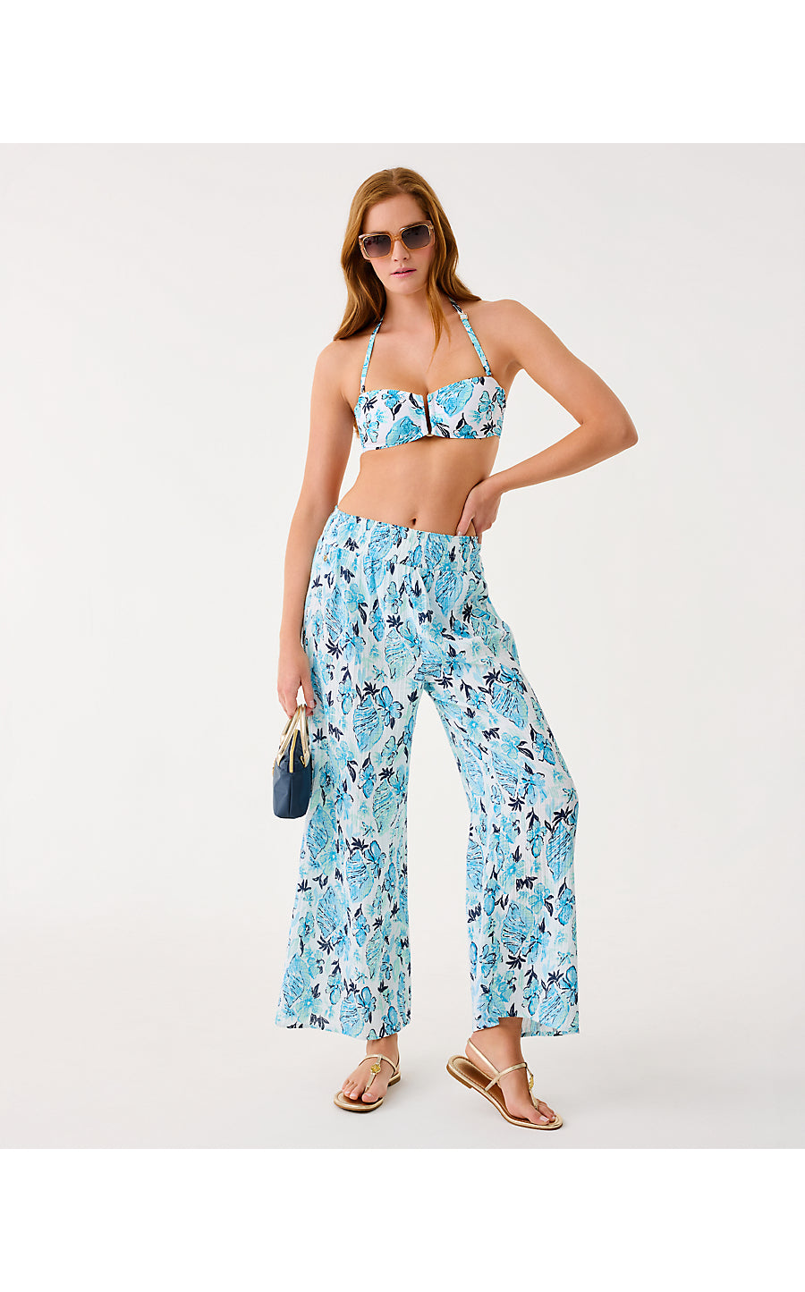 ENZO PANT COVERUP, RESORT WHITE SEASHELL SPLENDOR