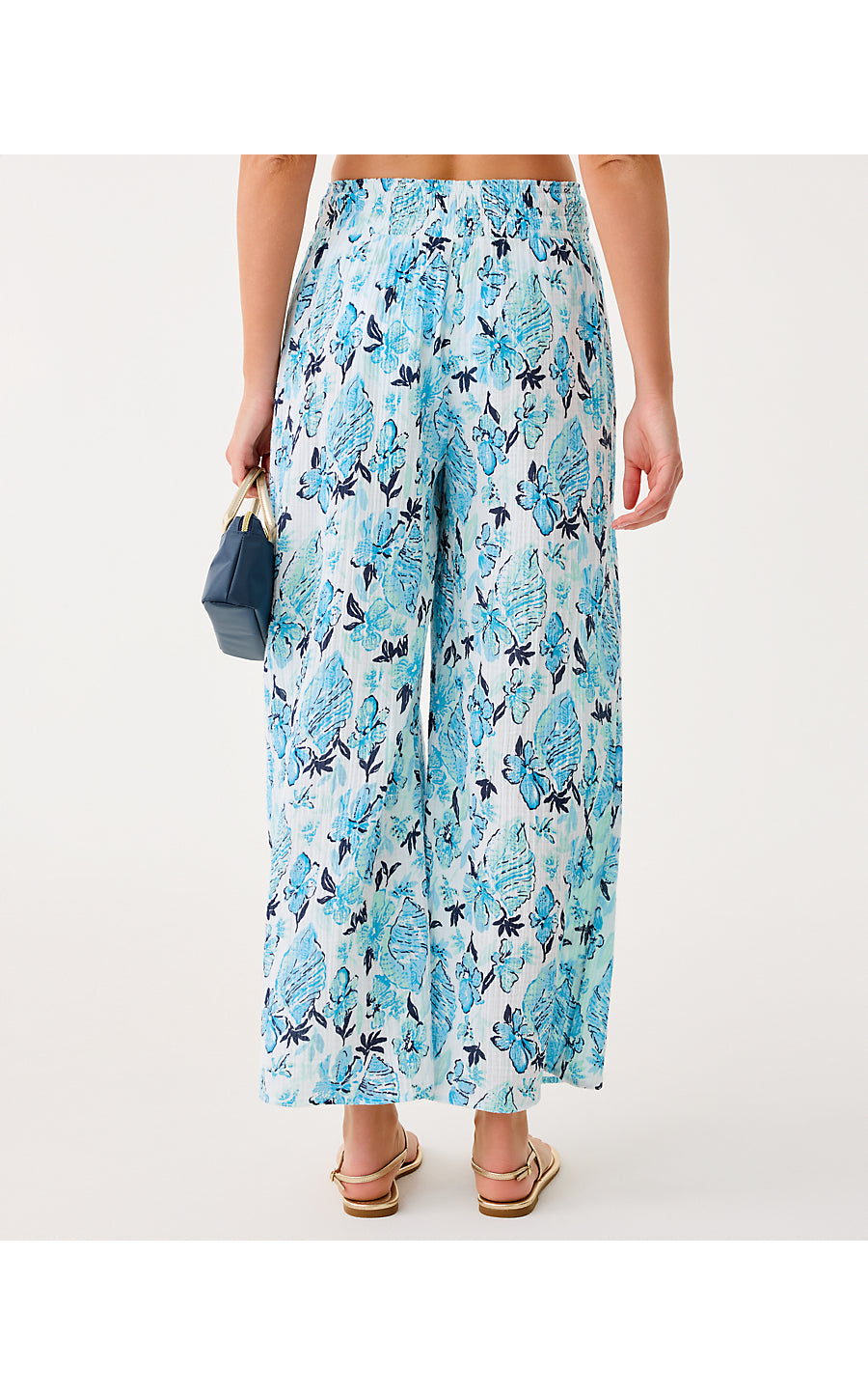 ENZO PANT COVERUP, RESORT WHITE SEASHELL SPLENDOR