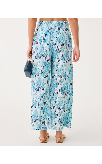 ENZO PANT COVERUP, RESORT WHITE SEASHELL SPLENDOR