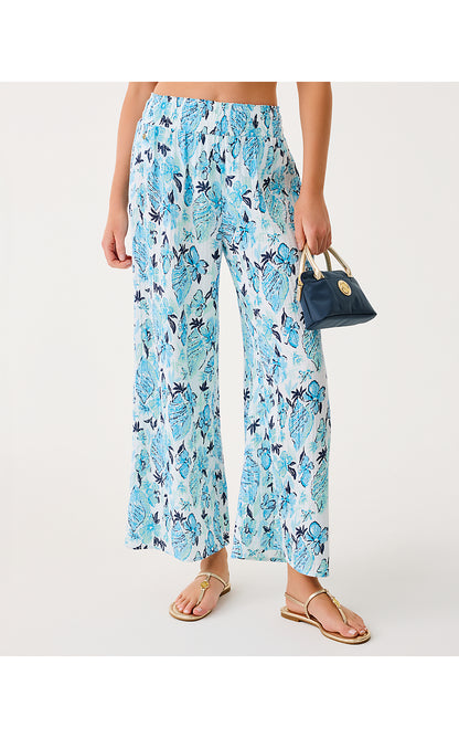 ENZO PANT COVERUP, RESORT WHITE SEASHELL SPLENDOR