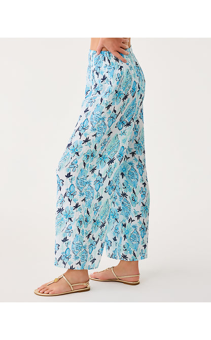 ENZO PANT COVERUP, RESORT WHITE SEASHELL SPLENDOR