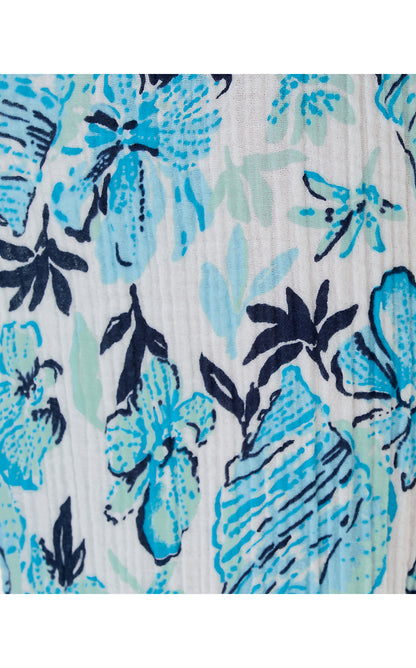 ENZO PANT COVERUP, RESORT WHITE SEASHELL SPLENDOR