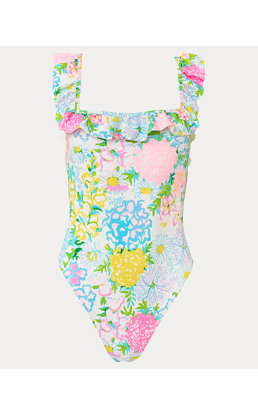 AEMMA RUFFLE ONE PIECE, MULTI LILLY GARDEN