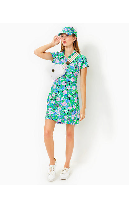 FRIDA SCALLOP POLO DRESS, SPEARMINT GOLF TILL YOU DROP