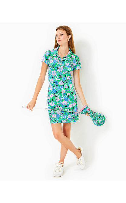 FRIDA SCALLOP POLO DRESS, SPEARMINT GOLF TILL YOU DROP