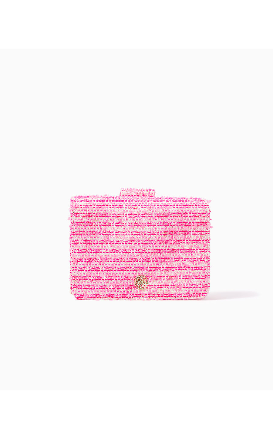 EMMELINE CROSSBODY, PINK PALMS FANTASY TWEED