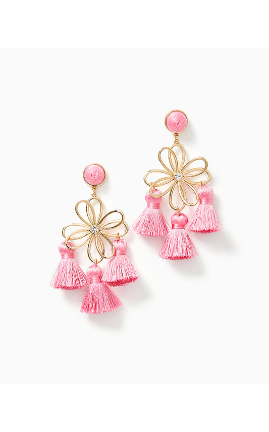COME ON CLOVER EARRINGS, CONCH SHELL PINK