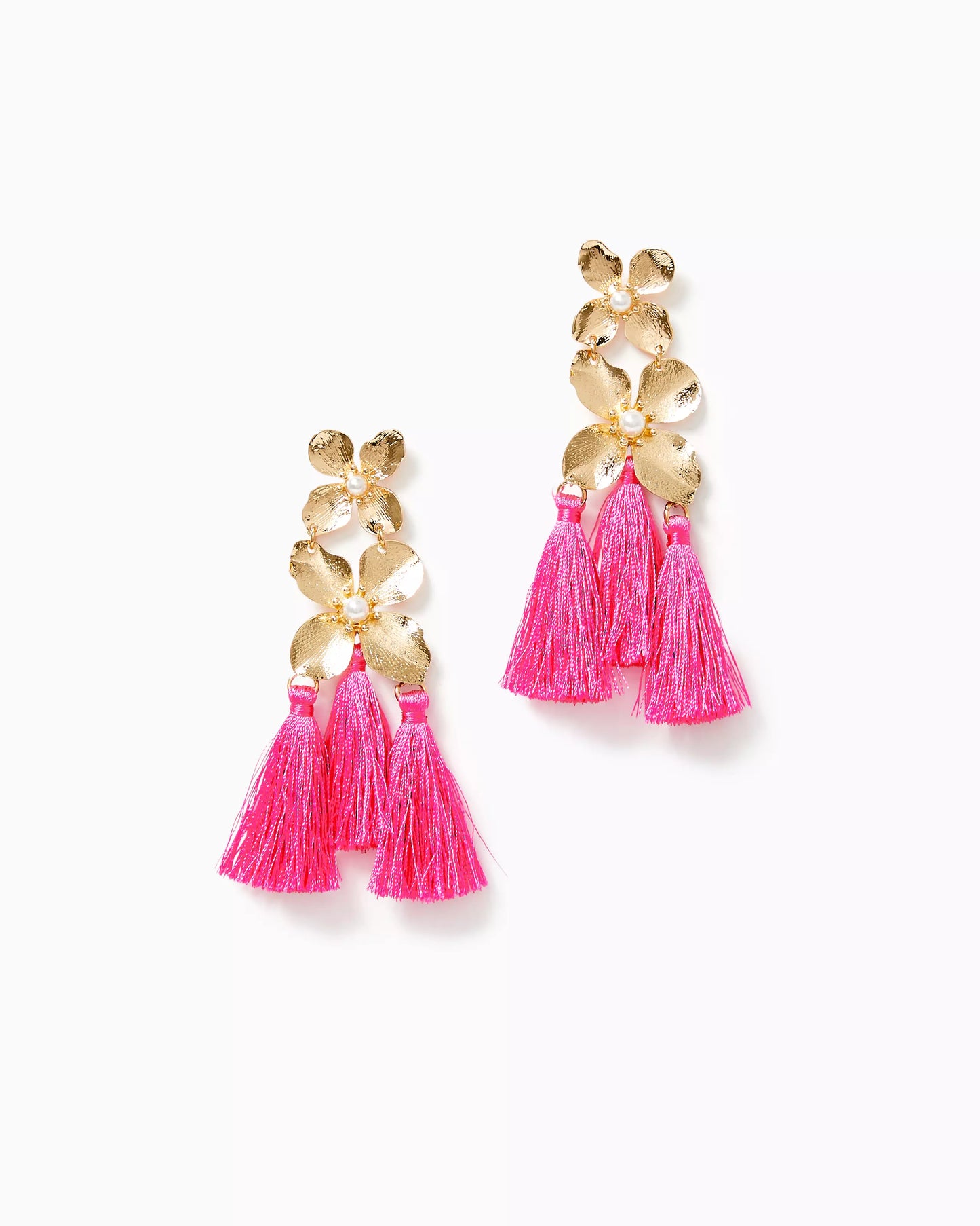 VIA FLORA TASSEL EARRINGS, ROXIE PINK