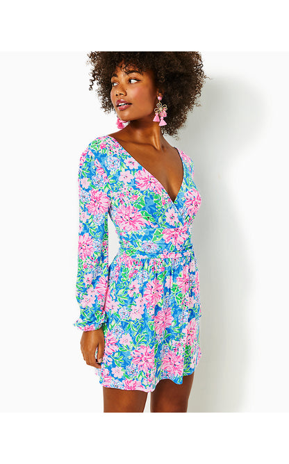 RIZA LONG-SLEEVED ROMPER, MULTI SPRING IN YOUR STEP