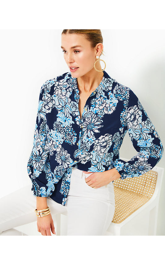 FARREN TOP, LOW TIDE NAVY BOUQUET ALL DAY