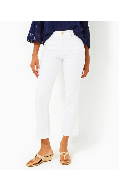 ANNET HIGH RISE CROP FLARE JEANS, RESORT WHITE