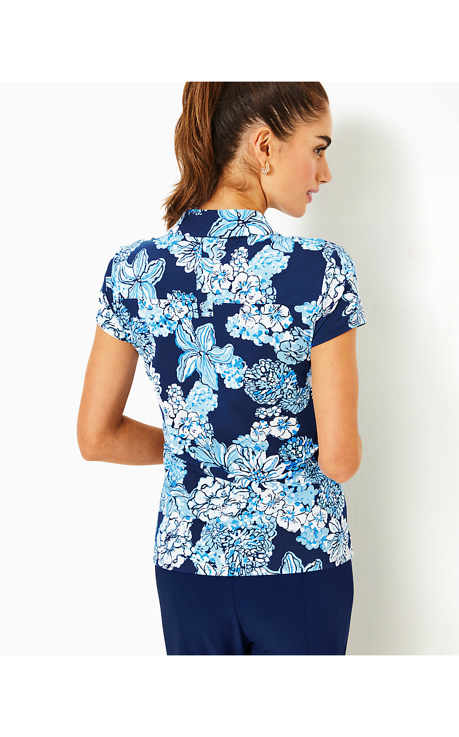 FRIDA POLO UPF 50+, LOW TIDE NAVY BOUQUET ALL DAY