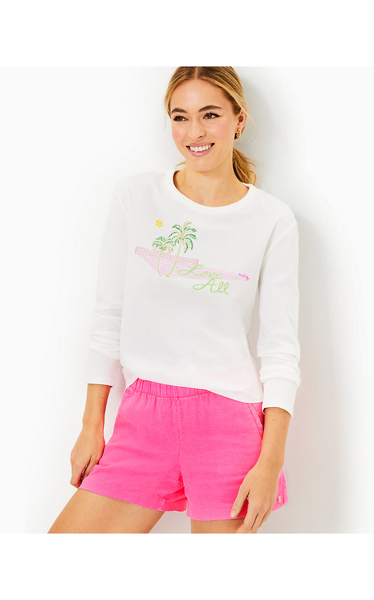 LONG SLEEVE RALLY TEE, RESORT WHITE LOVE ALL GRAPHIC