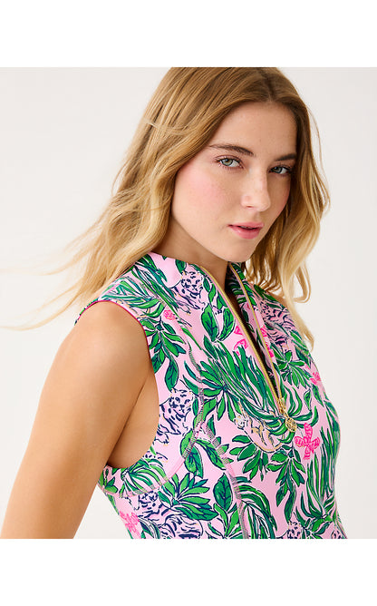 RACQUET ACTIVE DRESS, CONCH SHELL PINK ROARING WITH JOY