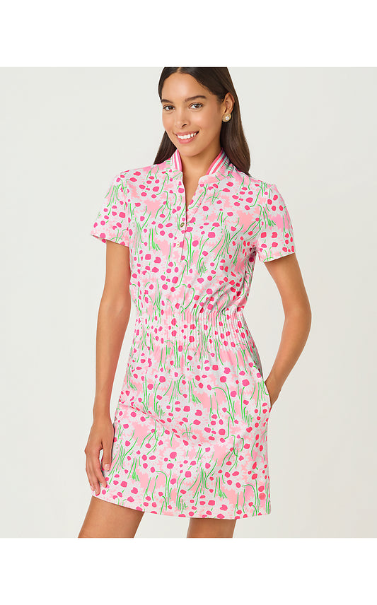 LOVE ACTIVE DRESS UPF 50+, CONCH SHELL PINK LIL SUNNY DAISIES