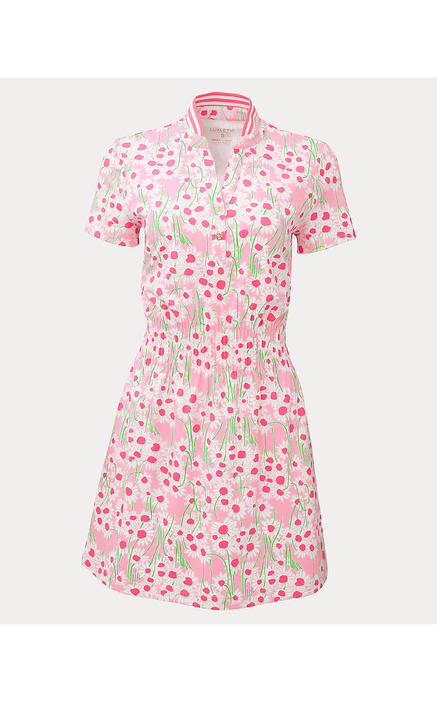 LOVE ACTIVE DRESS UPF 50+, CONCH SHELL PINK LIL SUNNY DAISIES