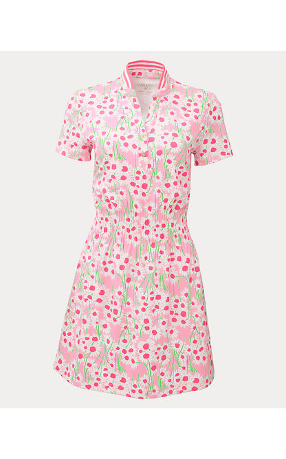 LOVE ACTIVE DRESS UPF 50+, CONCH SHELL PINK LIL SUNNY DAISIES