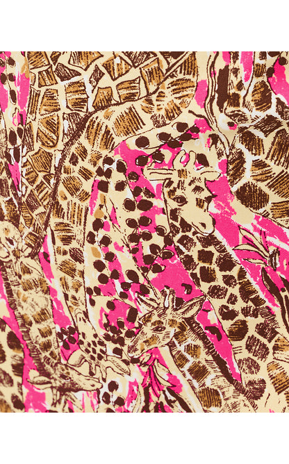 LOVE ACTIVE DRESS UPF 50+, PINK ASTER LIL SKETCHING ON SAFARI