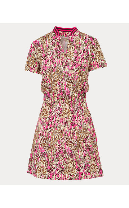 LOVE ACTIVE DRESS UPF 50+, PINK ASTER LIL SKETCHING ON SAFARI