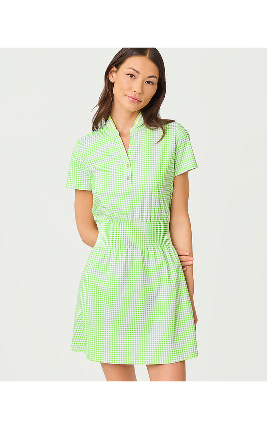 LOVE ACTIVE DRESS UPF 50+, PISTACHIO MACARON LIL CHECK IT GINGHAM