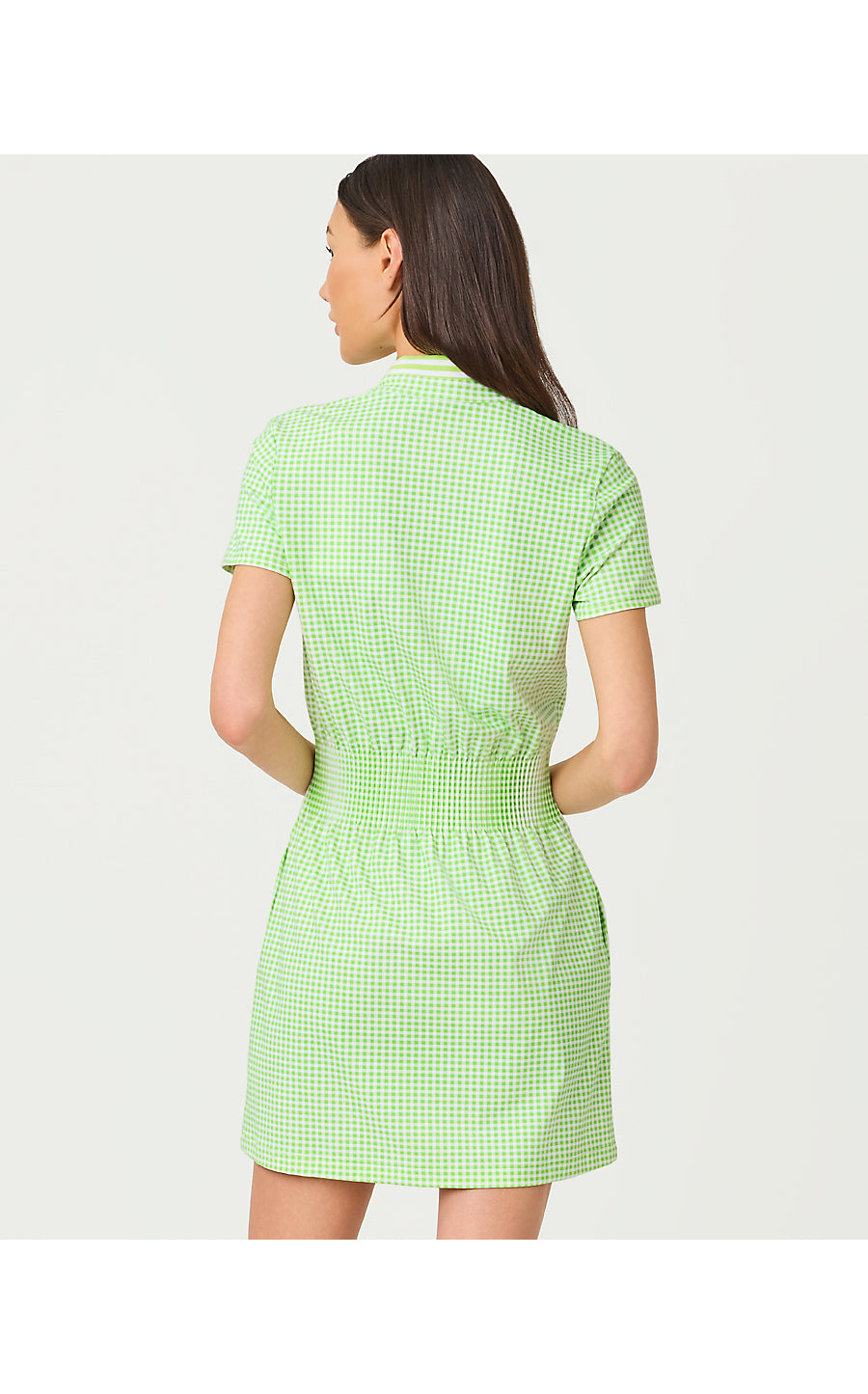 LOVE ACTIVE DRESS UPF 50+, PISTACHIO MACARON LIL CHECK IT GINGHAM