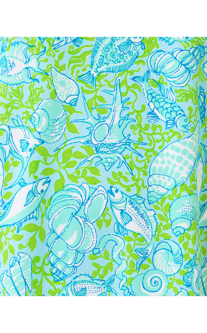 DUNE UPF 50+ SHORT SLEEVE DRESS, DAY DREAM BLUE THROW ME A LINE