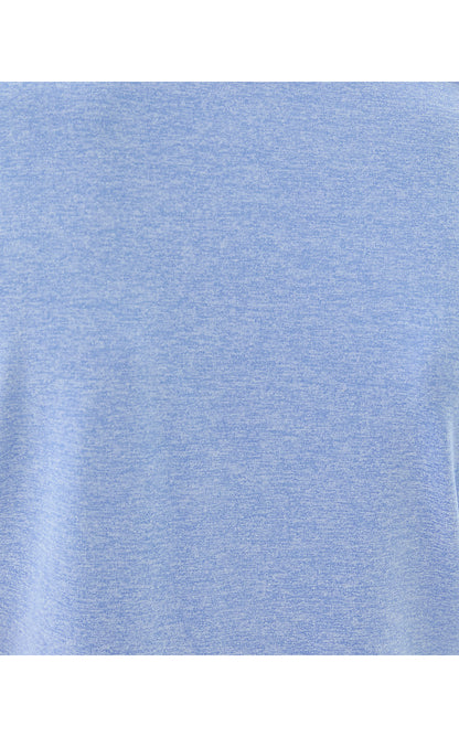 DUNE UPF 50+ SHORT SLEEVE DRESS, HEATHERED JACARANDA BLUE