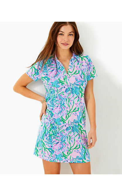 DUNE UPF 50+ SHORT SLEEVE DRESS, MULTI SEACRET ESCAPE